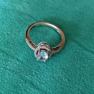 Aquamarine and Diamond SS ring